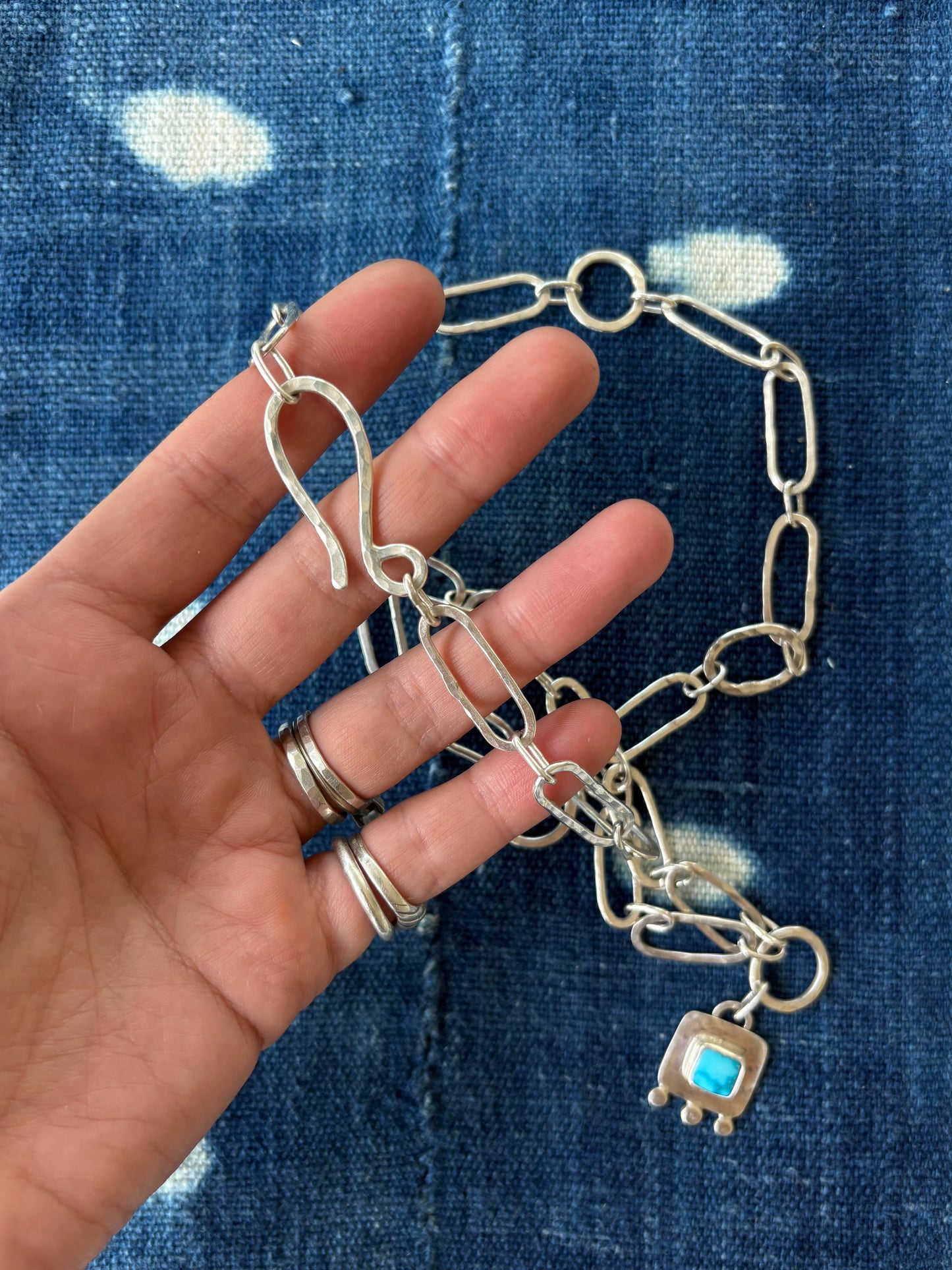 Turquoise Chain Necklace ~ Bluebird