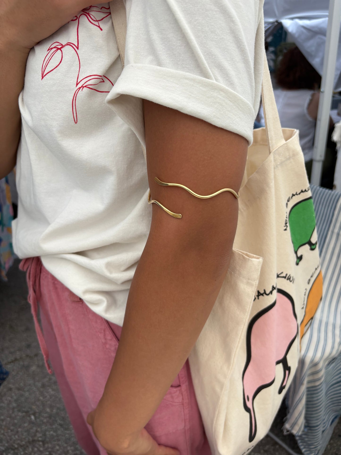 Wavy Upper Arm Cuff Bracelet