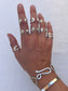 ball cuff ring ~ sterling silver