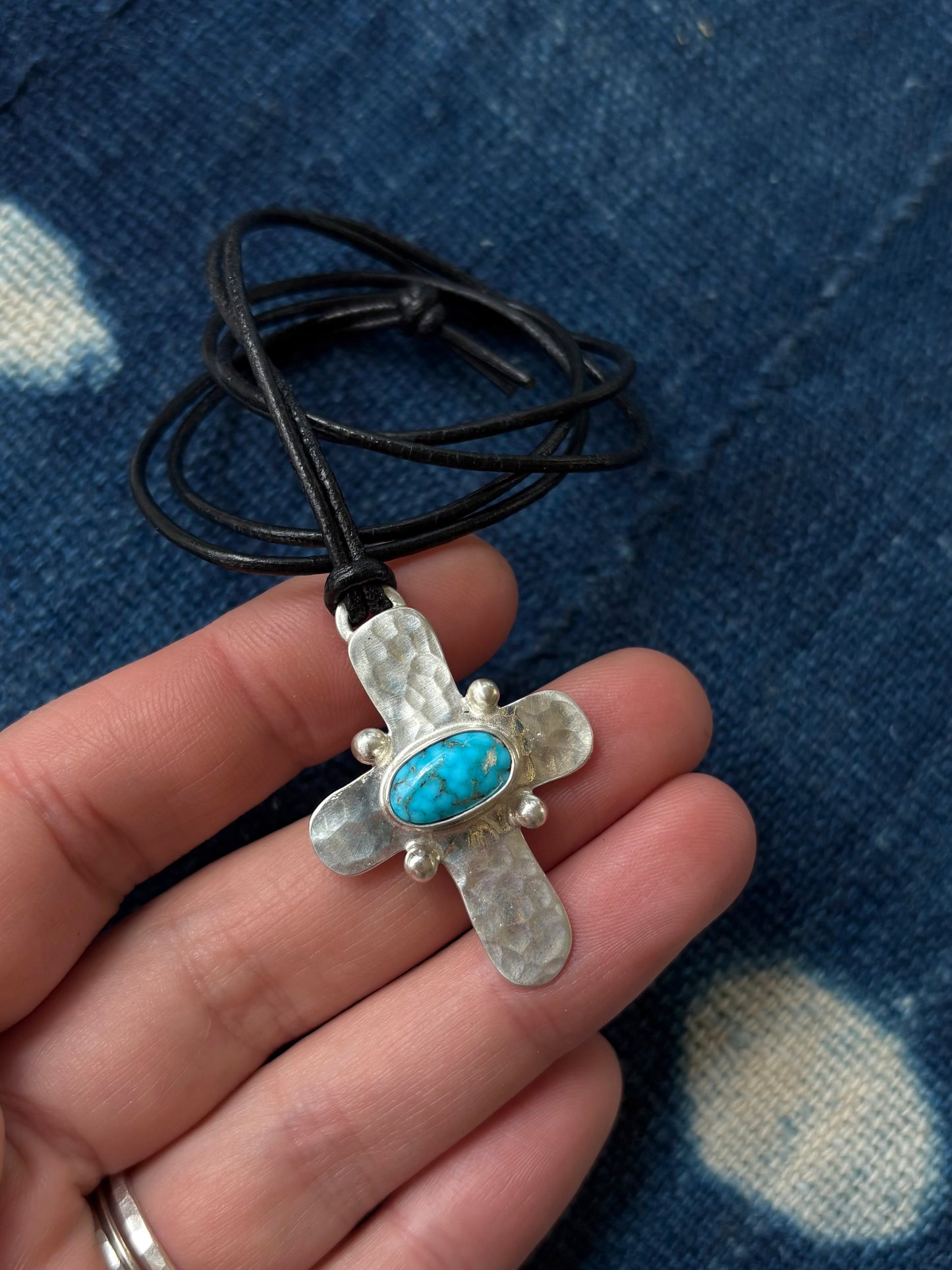 turquoise cross pendant 