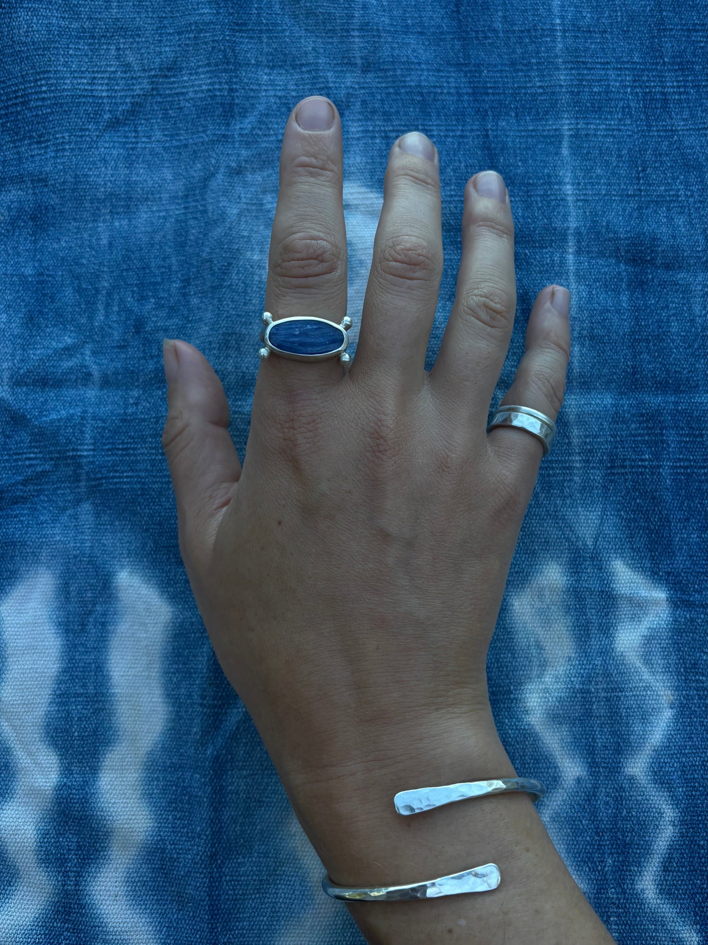 Kyanite Tetra Ring ~ Silver