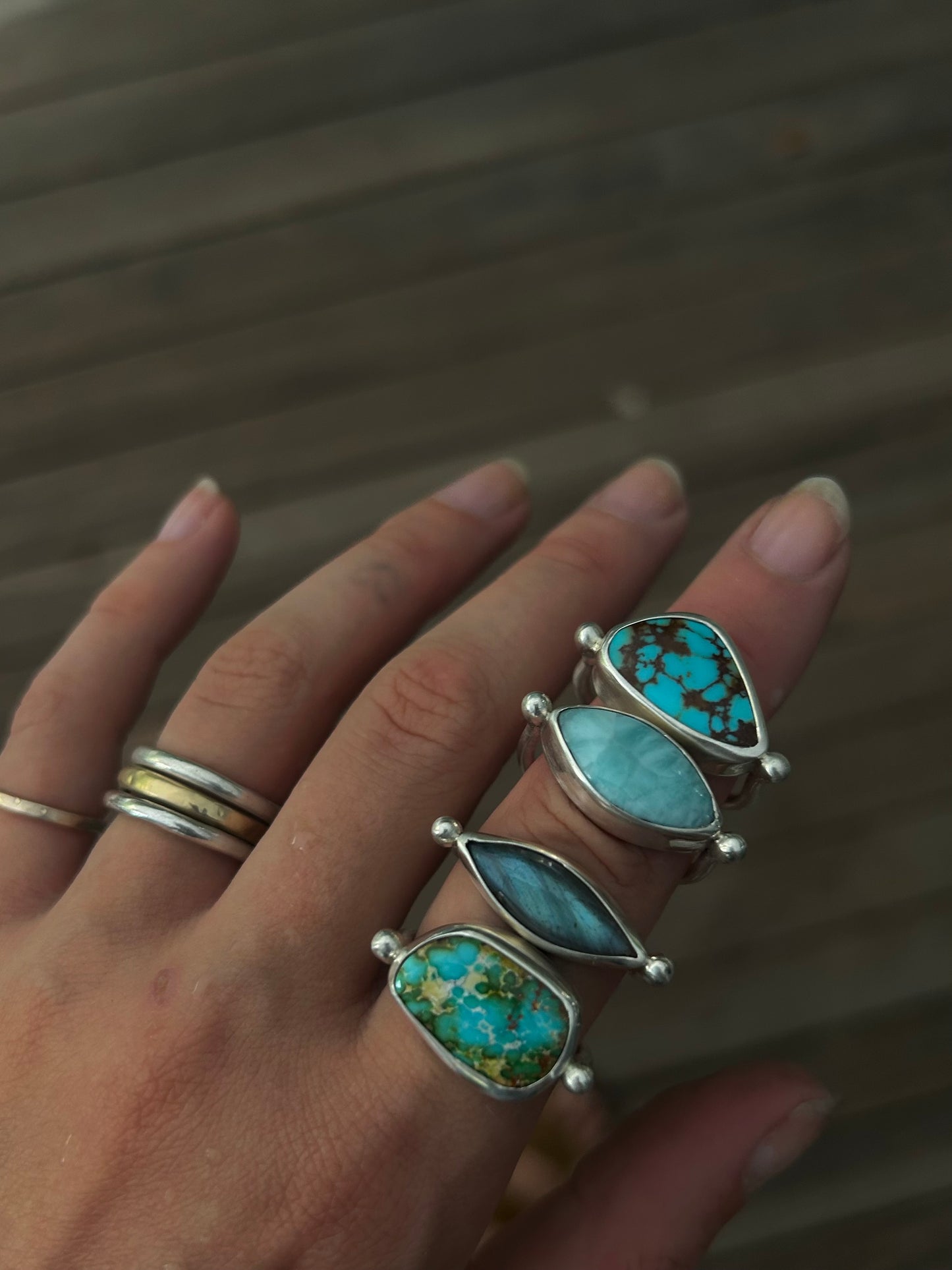 Sierra Bella Turquoise Silver Byzantine Ring