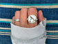 Nevada Aloe Variscite Byzantine Silver Ring