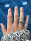 Royston Turquoise 14k Gold Byzantine Ring ~ 5.5