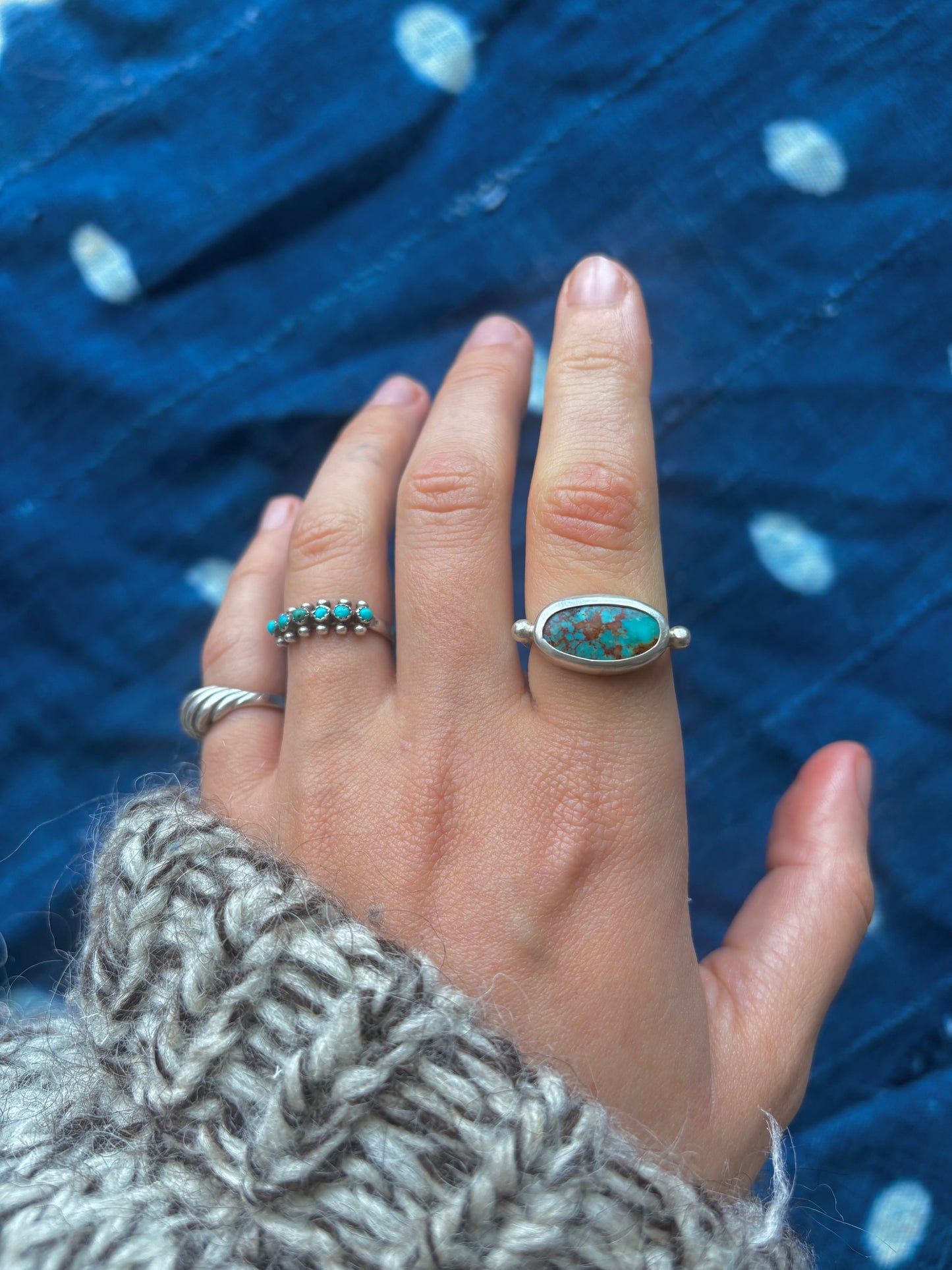 Royston Silver Byzantine Ring ~ 7.5