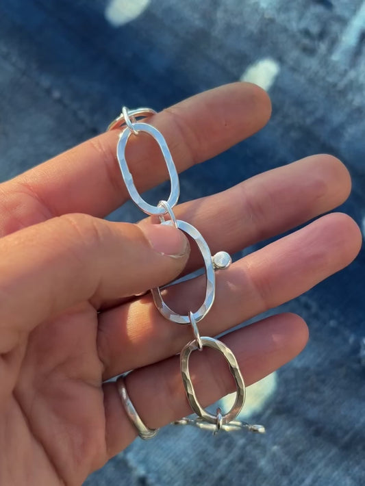 Hammered Link Bracelet ~ X
