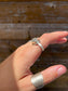 Abalone Grecian Thick Band Sterling Silver Ring