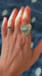 Golden Hills Hammered Heart Ring ~ 7.5-8, Silver