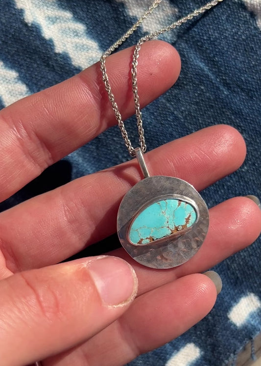 Nevada Turquoise Orb Pendant Necklace