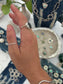 Star Fox Variscite Byzantine Ring ~ 8.5-9, Silver