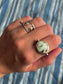Variscite Byzantine Ring ~ 7-7.5, Silver
