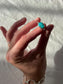 Turquoise Byzantine Ring ~ 6-6.5, Silver