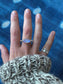 Moonstone 14k Gold Byzantine Ring ~ 7
