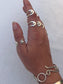 ball cuff ring ~ sterling silver
