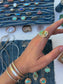 Colorado Turquoise Grecian Double Band Silver Ring