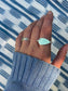 Aloe Variscite Sterling Silver Byzantine Ring
