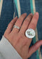 Aloe Variscite Orb Silver Ring #2
