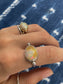 Honey Opal Sterling Silver Byzantine Ring