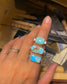 Nevada Turquoise Sterling Silver Mesa Ring #3
