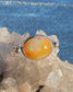Honey Opal Sterling Silver Byzantine Ring